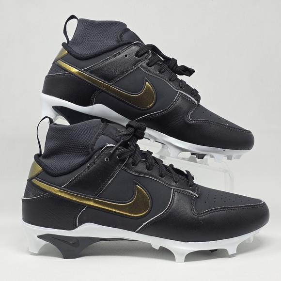 Nike Alpha Menace Dunk Gold Black Men’s Size 8.5 Football Cleats HV6923-001 New main image 9